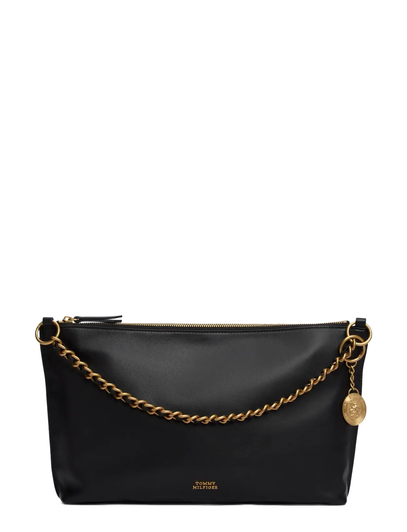 Tommy Hilfiger TH DOWNTOWN MINI BAG LEATHER - Clutches - BLACK / black