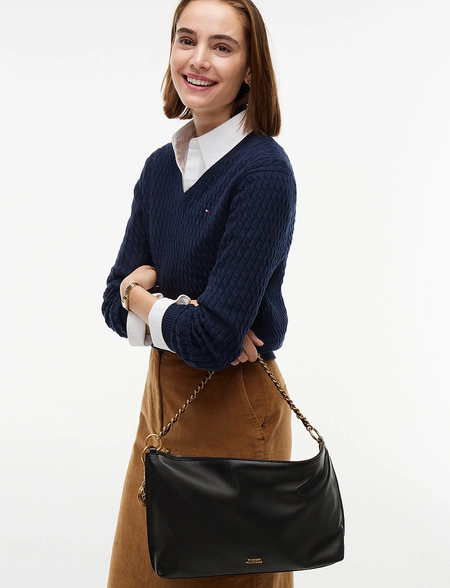 Tommy Hilfiger - TH DOWNTOWN MINI BAG LEATHER - special occasions - black - 0