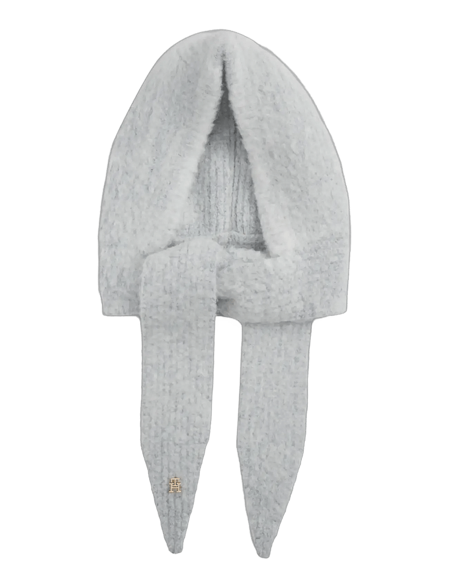 Tommy Hilfiger - TH ELEVATED CHIC KNITTED HOOD - light grey heather - 0