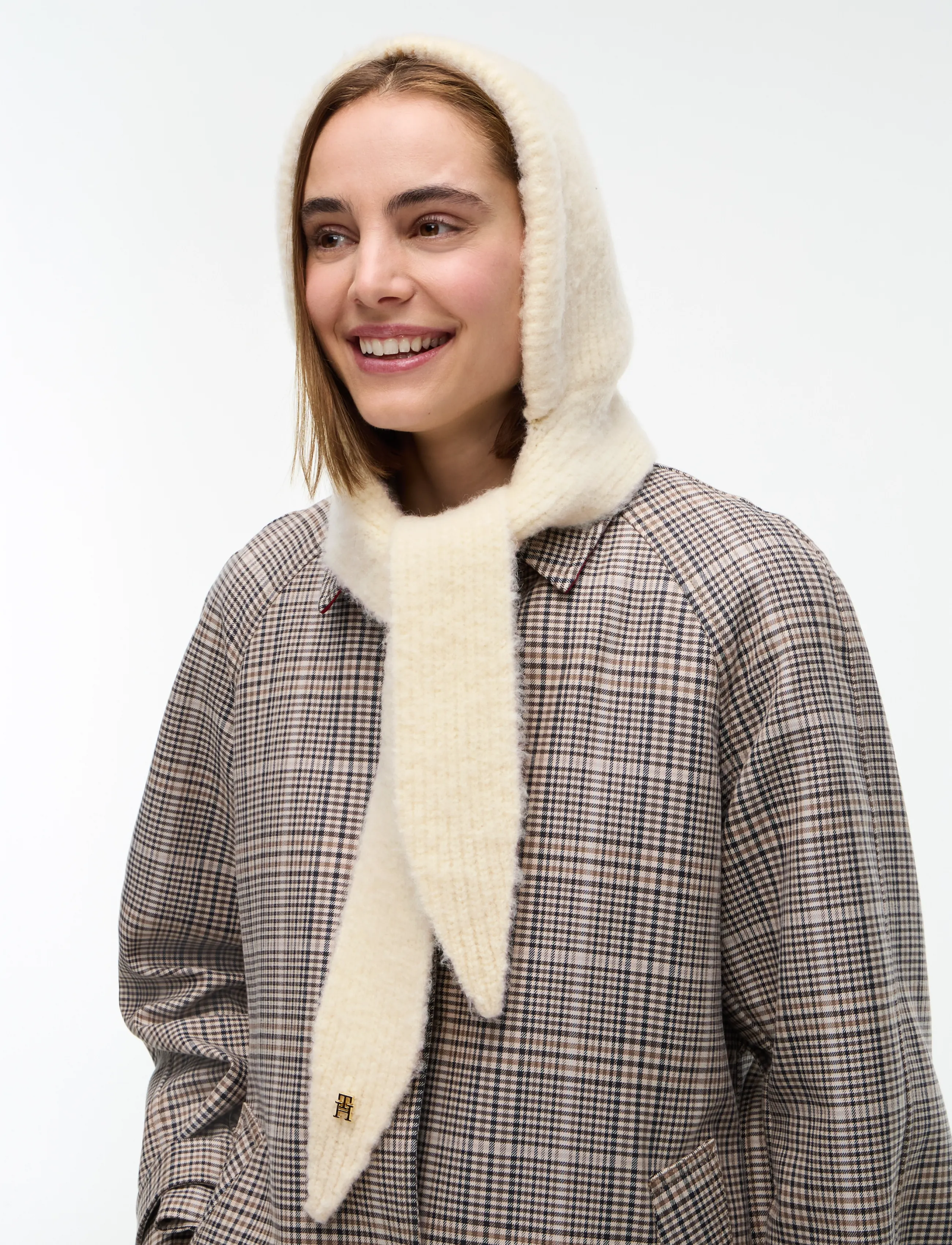 Tommy Hilfiger - TH ELEVATED CHIC KNITTED HOOD - sturmhauben - sugarcane - 2