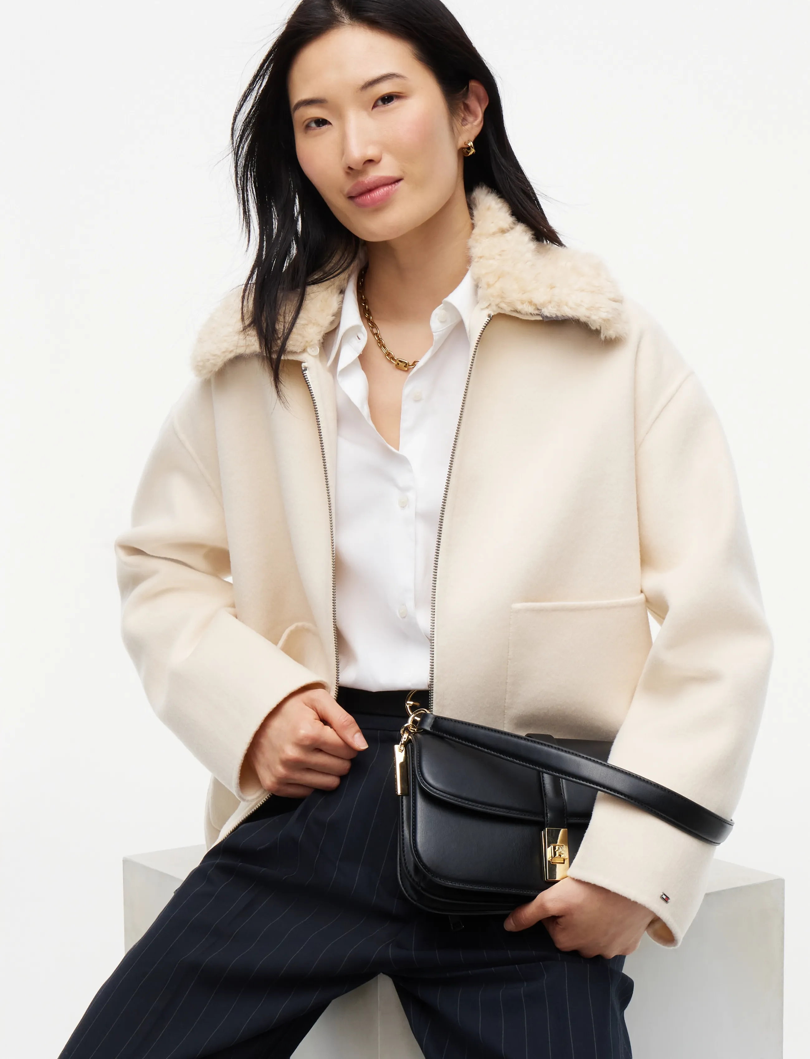 Tommy Hilfiger Th Heritage Conv Crossover, Kvinder, Konvertibel Klap Crossbody Taske, Sort, Str: ONE SIZE