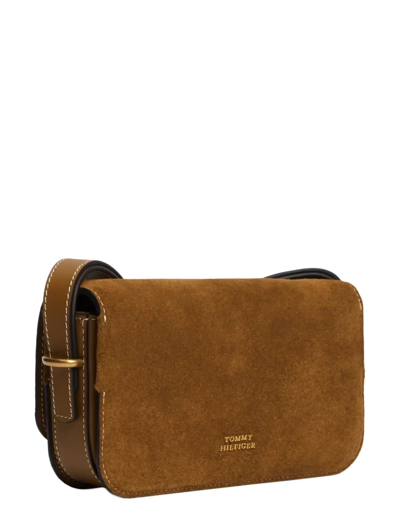Tommy Hilfiger - SCRIPT LEATHER CROSSOVER SUEDE - crossbody bags - cognac - 2