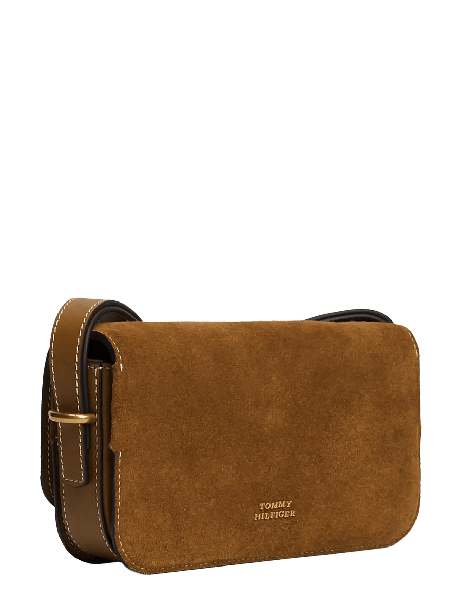 Tommy Hilfiger - SCRIPT LEATHER CROSSOVER SUEDE - crossbody bags - cognac - 2