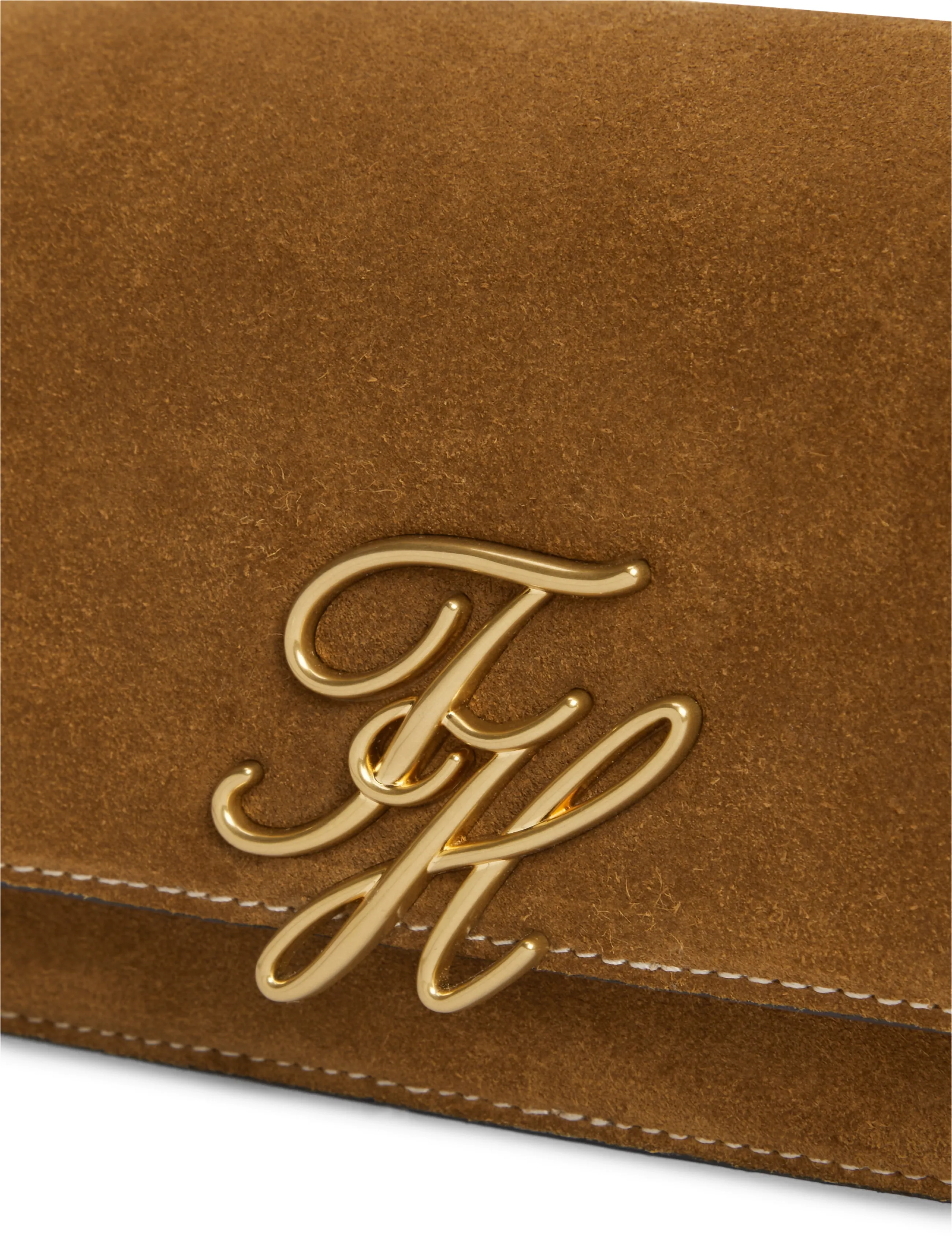 Tommy Hilfiger - SCRIPT LEATHER CROSSOVER SUEDE - crossbody bags - cognac - 3
