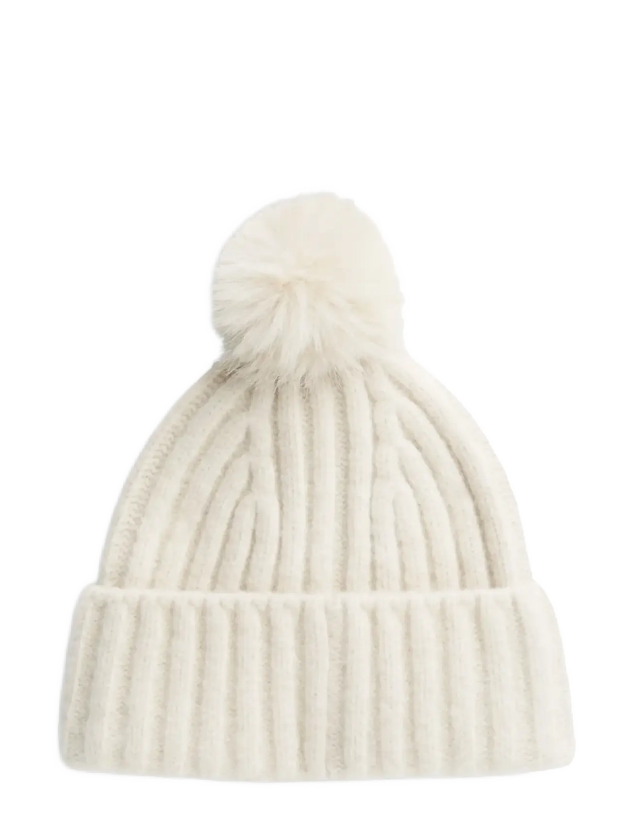 Tommy Hilfiger - TH FLAG BEANIE W/POM - mössor - sugarcane - 1