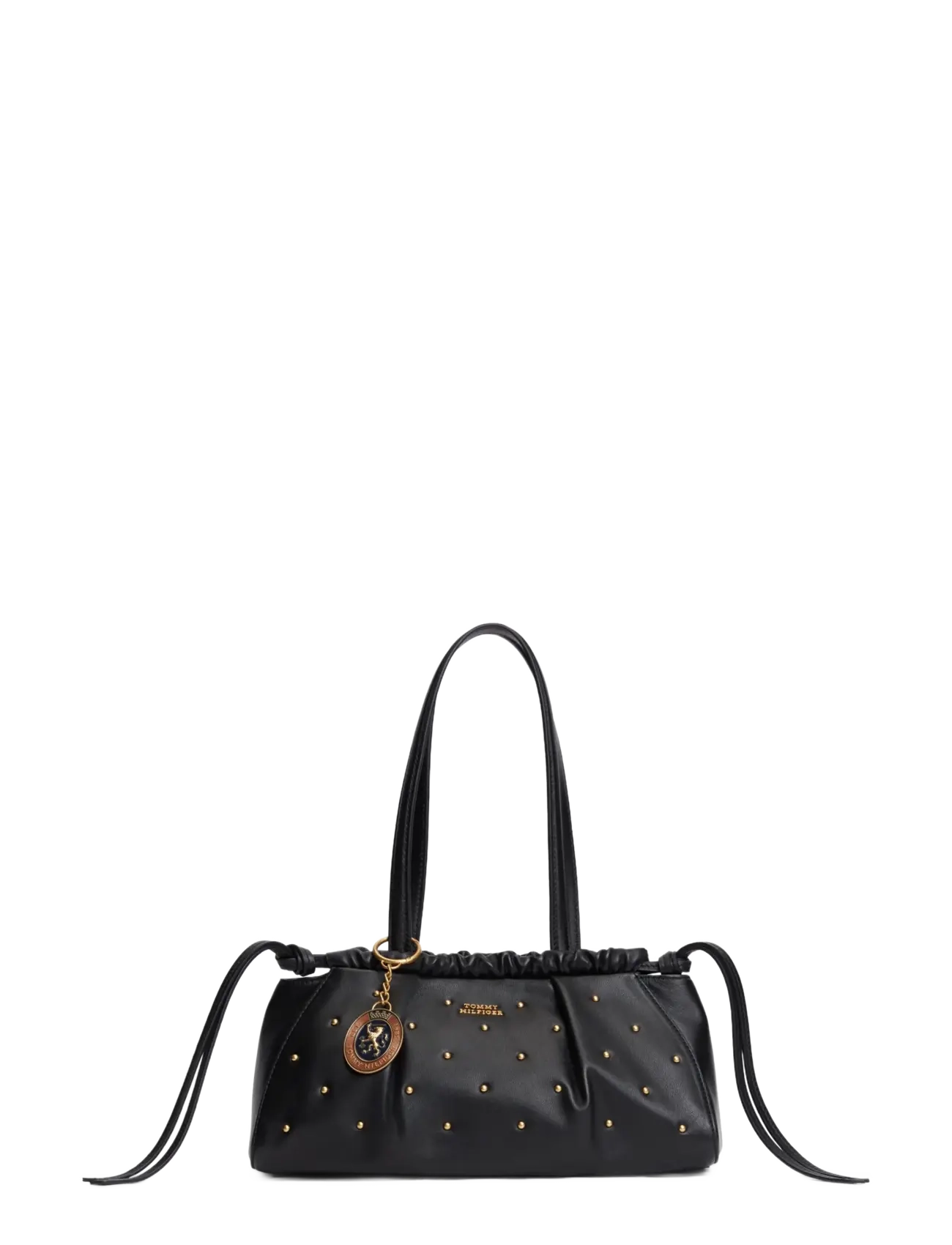 TOMMY HILFIGER Soft Leder Schulter Tasche Studs Schwarz - One Size - Damen