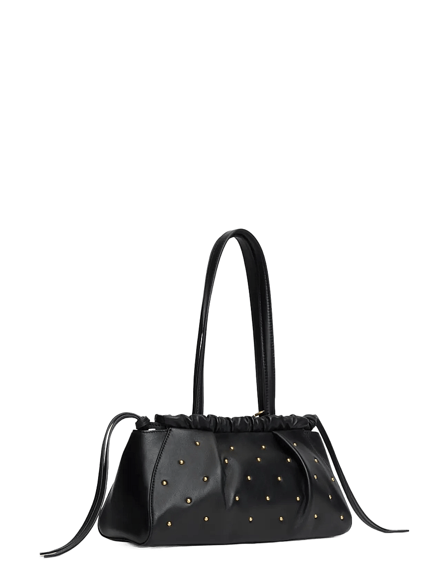 Tommy Hilfiger - SOFT LEATHER SHOULDER BAG STUDS - everyday style - black - 2