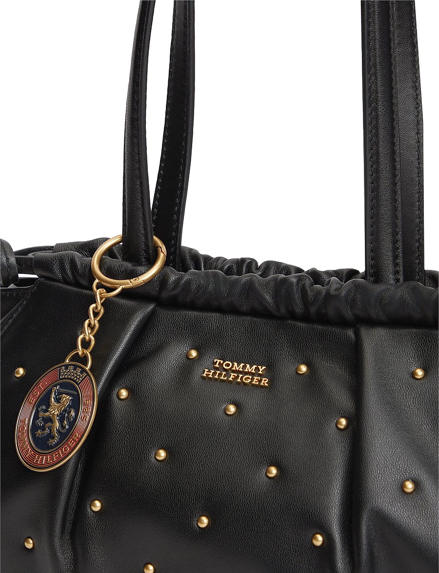 Tommy Hilfiger - SOFT LEATHER SHOULDER BAG STUDS - everyday style - black - 3