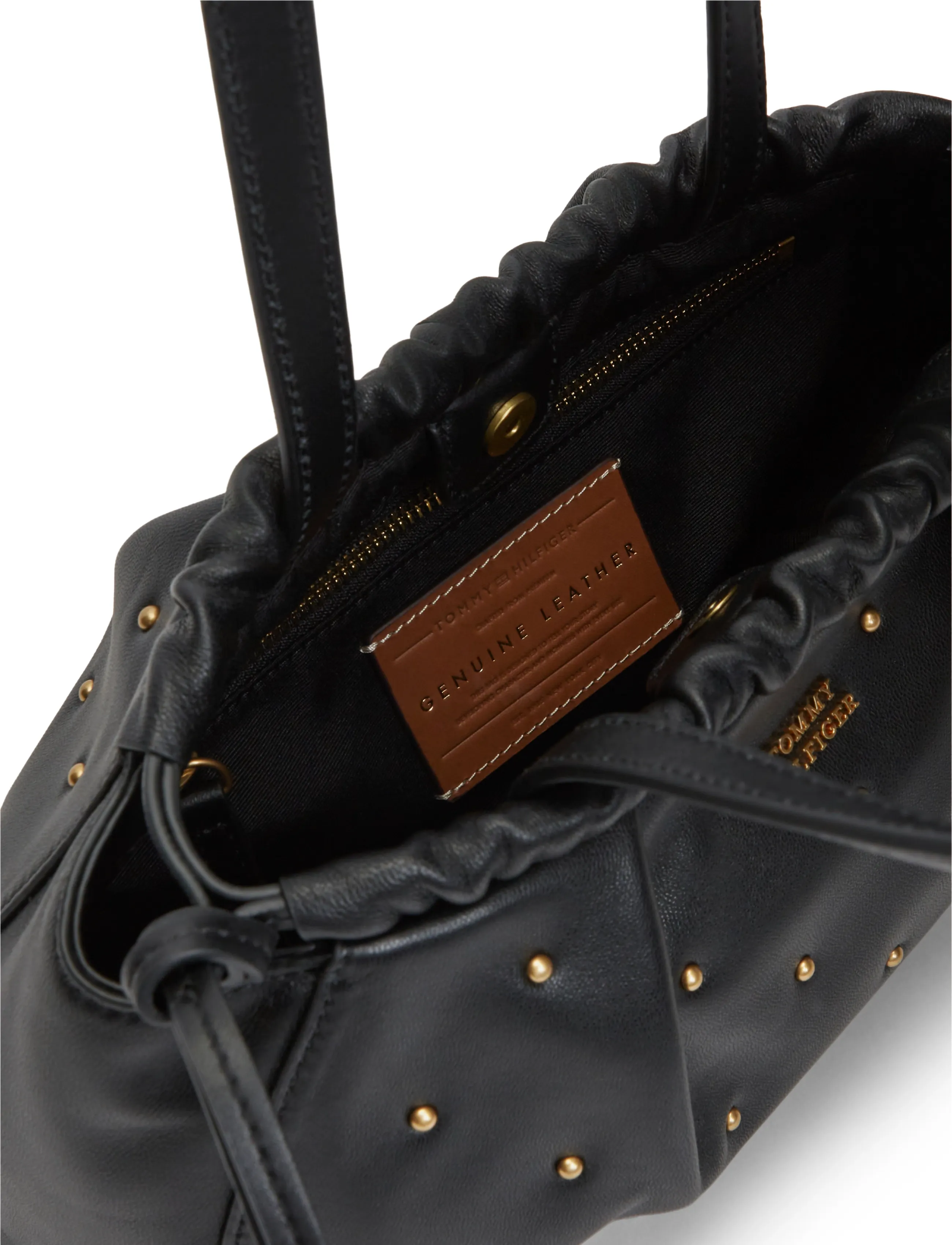 Tommy Hilfiger - SOFT LEATHER SHOULDER BAG STUDS - black - 4