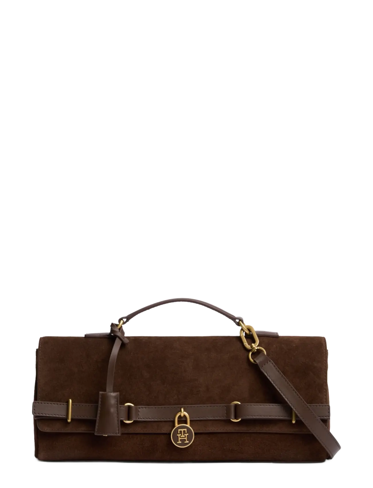 Tommy Hilfiger - AMERICAN ICON CLUTCH SUEDE - speciella tillfällen - fondant brown - 1