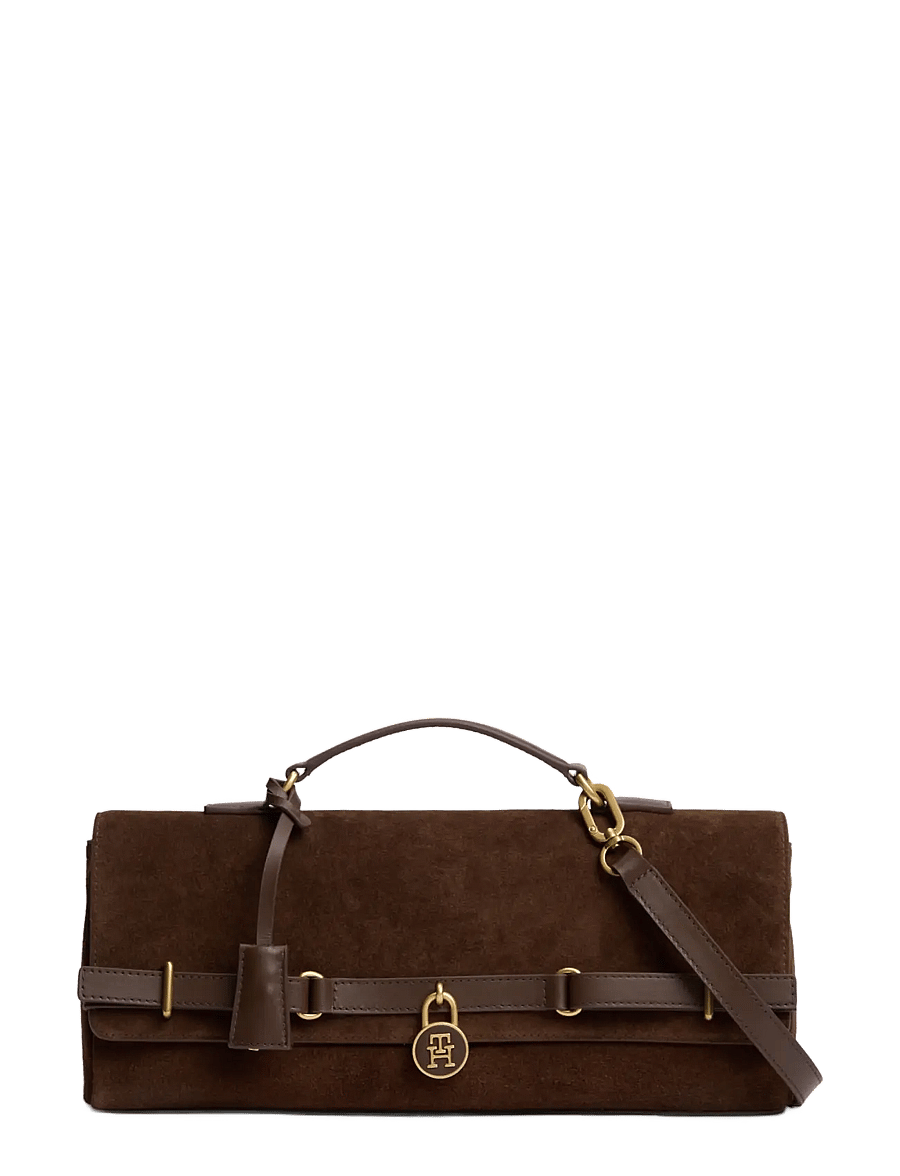 Tommy Hilfiger - AMERICAN ICON CLUTCH SUEDE - speciella tillfällen - fondant brown - 1
