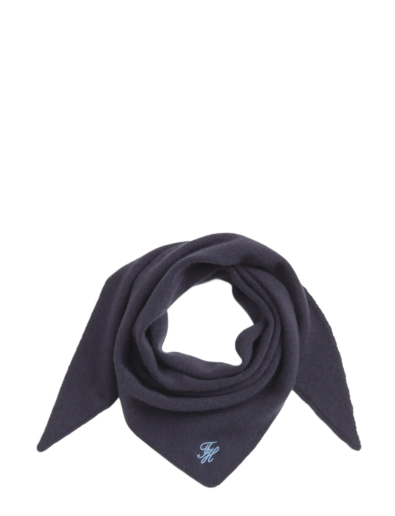 Tommy Hilfiger TH SCRIPT TRIANGLE SCARF - Accessoires - SPACE BLUE / navy