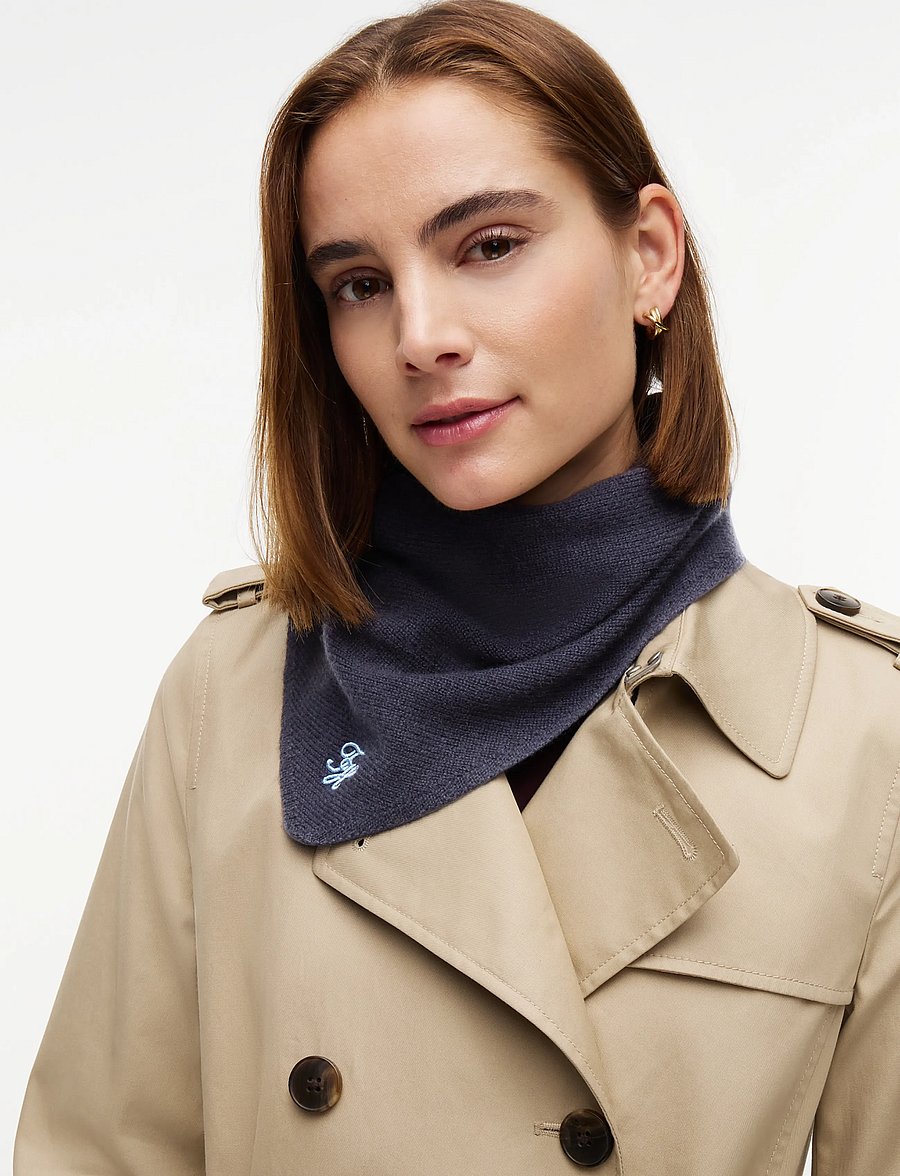 Tommy Hilfiger - TH SCRIPT TRIANGLE SCARF - winterschals - space blue - 0