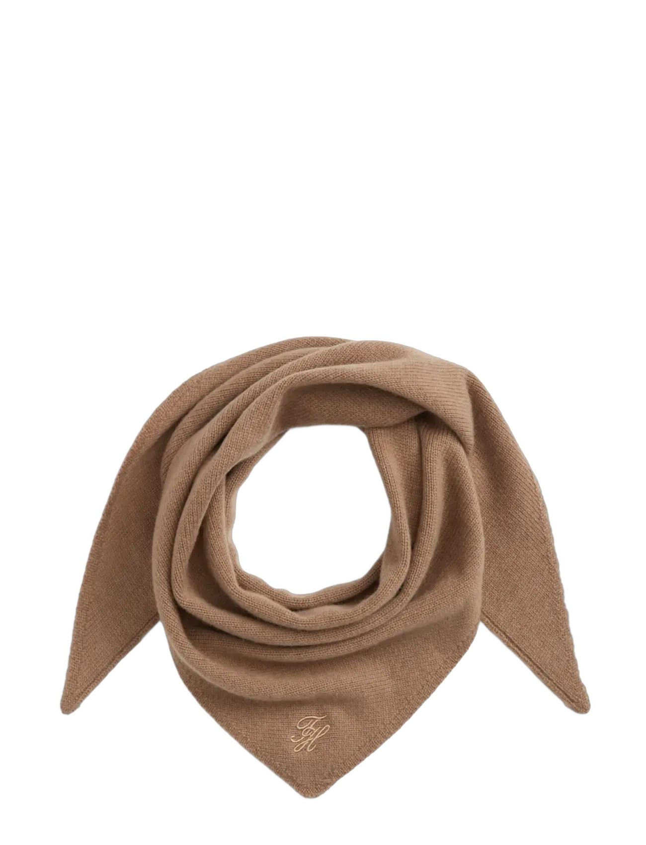 Tommy Hilfiger TH SCRIPT TRIANGLE SCARF - Accessories - TUNDRA MOSS / beige