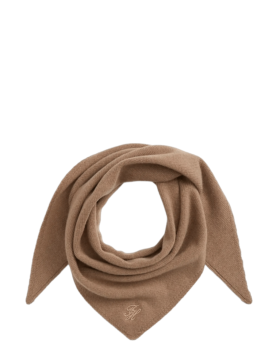 Tommy Hilfiger - TH SCRIPT TRIANGLE SCARF - winter scarves - tundra moss - 0