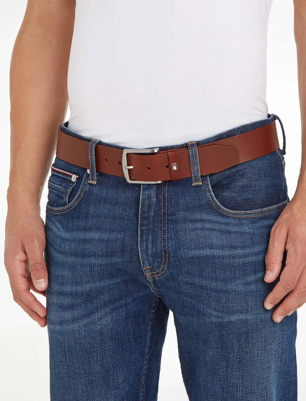 Tommy Hilfiger - NEW DENTON BELT - klassisch gürtel - dark tan - 0