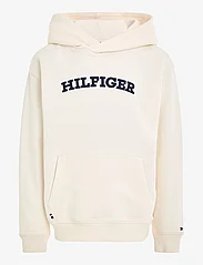 Tommy Hilfiger - HILFIGER ARCHED HOODIE - hupparit - ancient white - 0