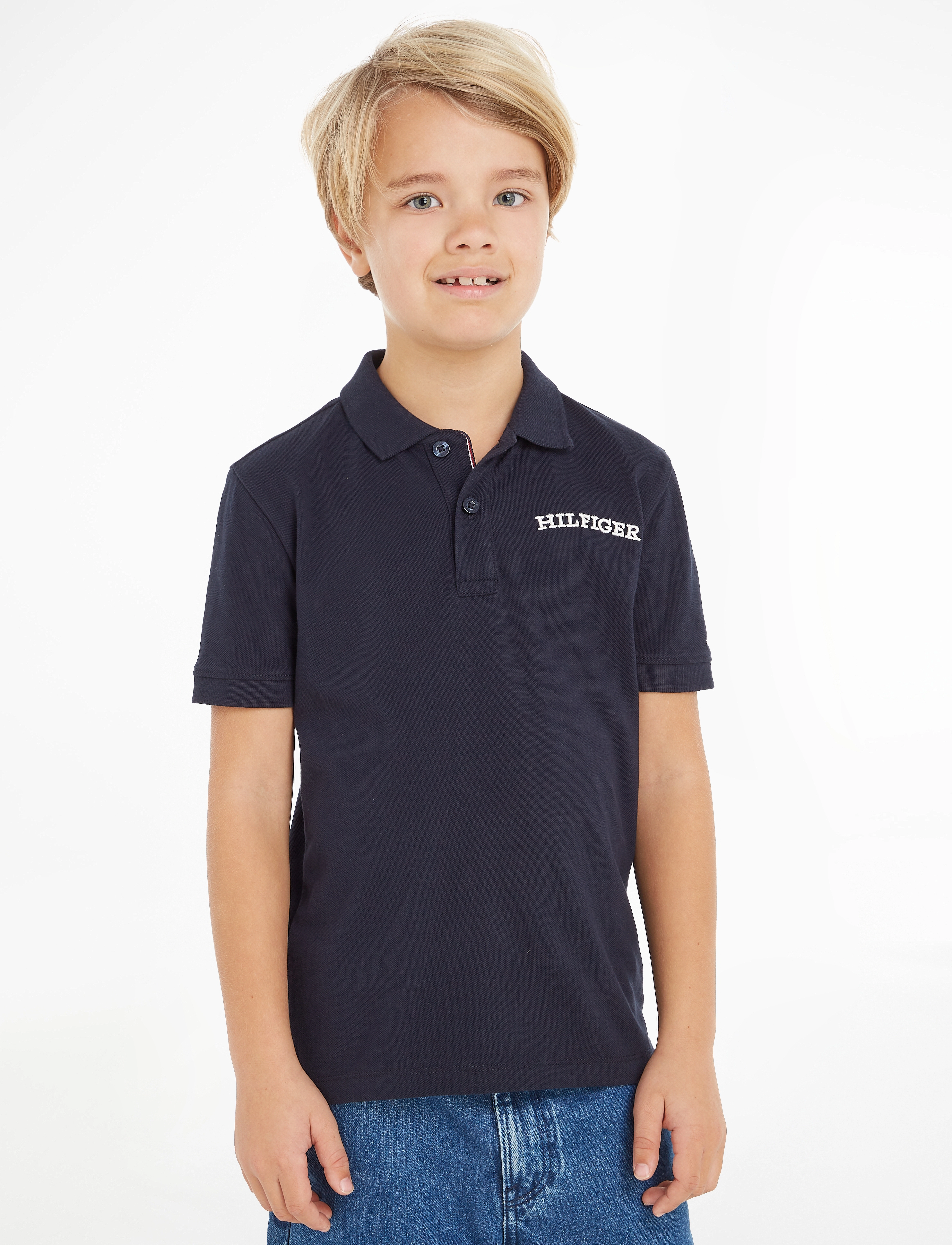 Tommy Hilfiger - HILFIGER ARCHED POLO S/S - desert sky - 1
