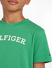 Tommy Hilfiger - HILFIGER ARCHED TEE S/S - short-sleeved t-shirts - coastal green - 3