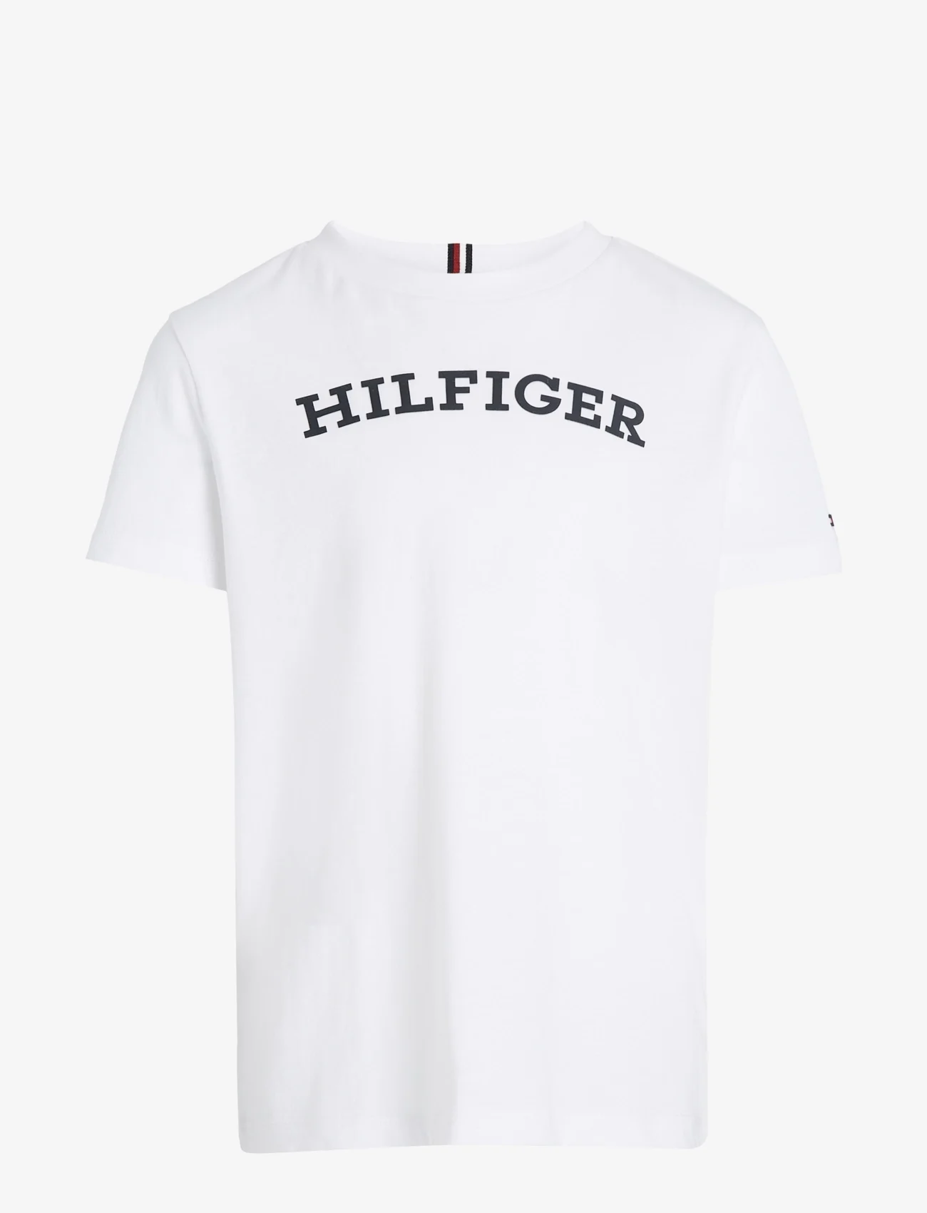 Tommy Hilfiger - HILFIGER ARCHED TEE S/S - short-sleeved t-shirts - white - 1