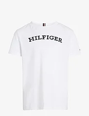 Tommy Hilfiger - HILFIGER ARCHED TEE S/S - lyhythihaiset t-paidat - white - 0