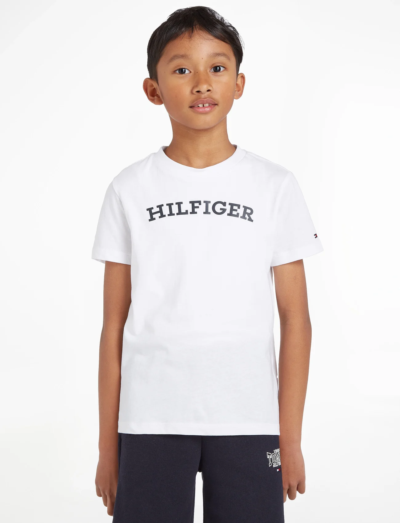 Tommy Hilfiger - HILFIGER ARCHED TEE S/S - short-sleeved t-shirts - white - 0
