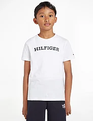 Tommy Hilfiger - HILFIGER ARCHED TEE S/S - kortærmede t-shirts - white - 1