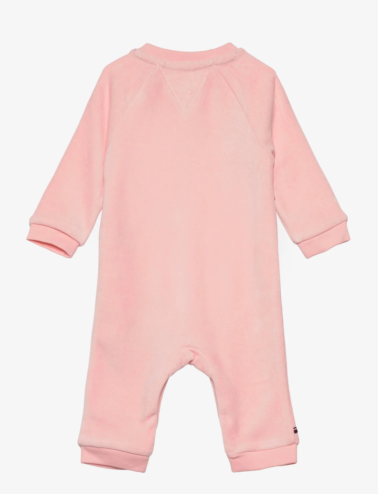 Tommy Hilfiger - BABY CURVED MONOTYPE COVERALL - fleece coveralls - pink crystal - 1