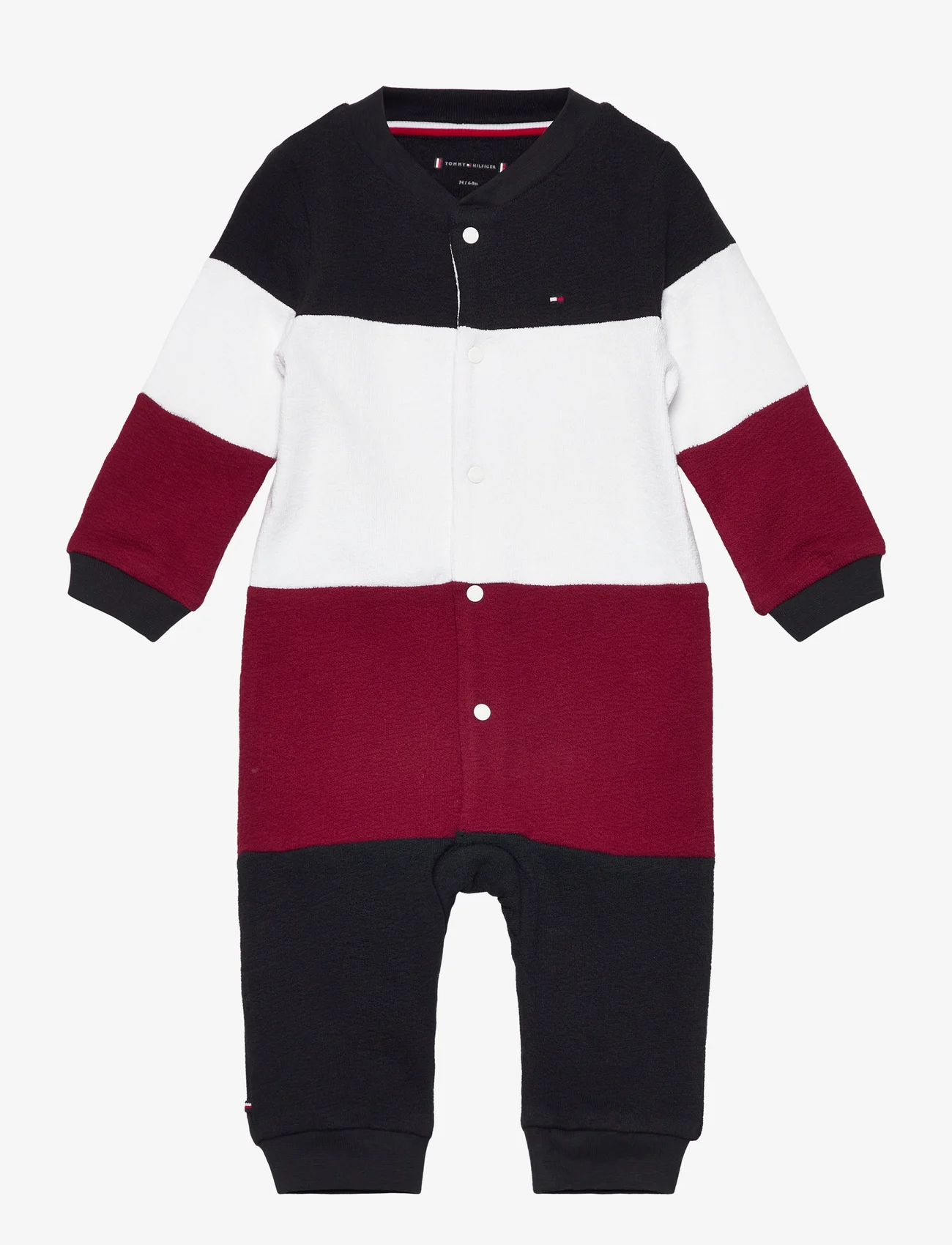 Tommy Hilfiger - BABY COLORBLOCK COVERALL - desert sky colorblock - 0