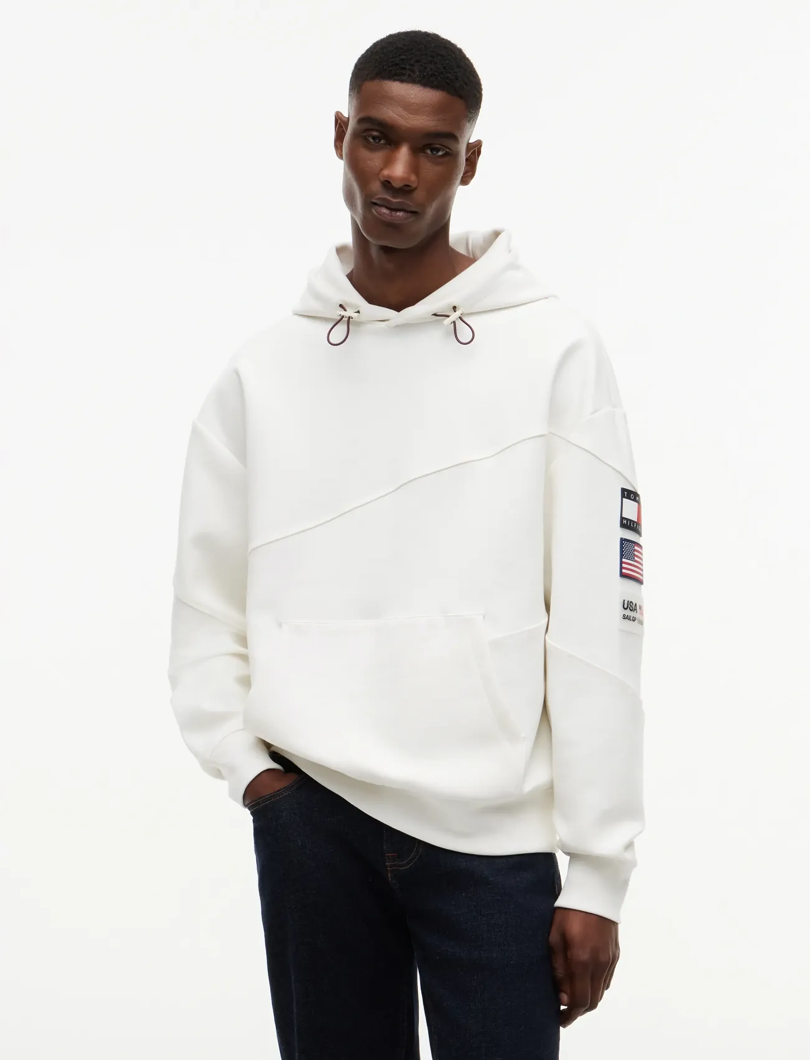 Tommy Hilfiger US SAILGP SAILING HOODIE - Peysur - ECRU / white