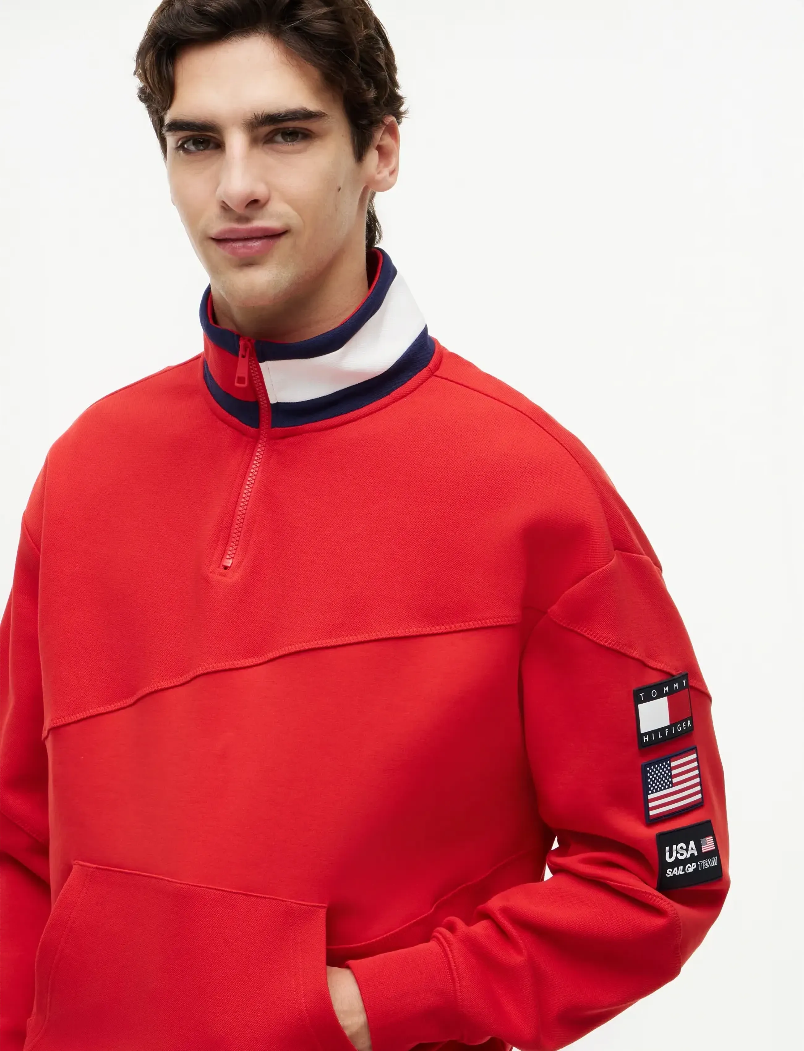 Tommy Hilfiger - US SAILGP SAILING HALF ZIP - shop by occasion - deep crimson - 3