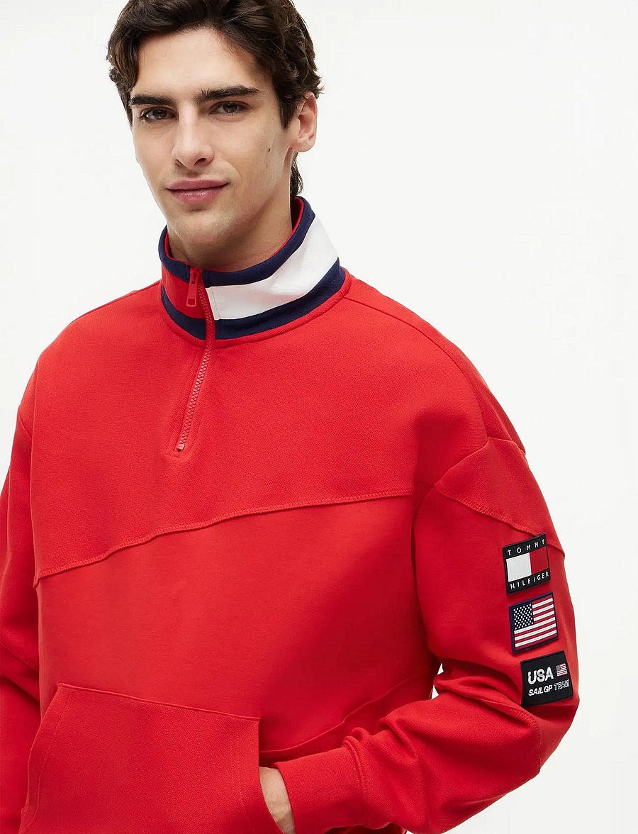 Tommy Hilfiger - US SAILGP SAILING HALF ZIP - sweatshirts - deep crimson - 3