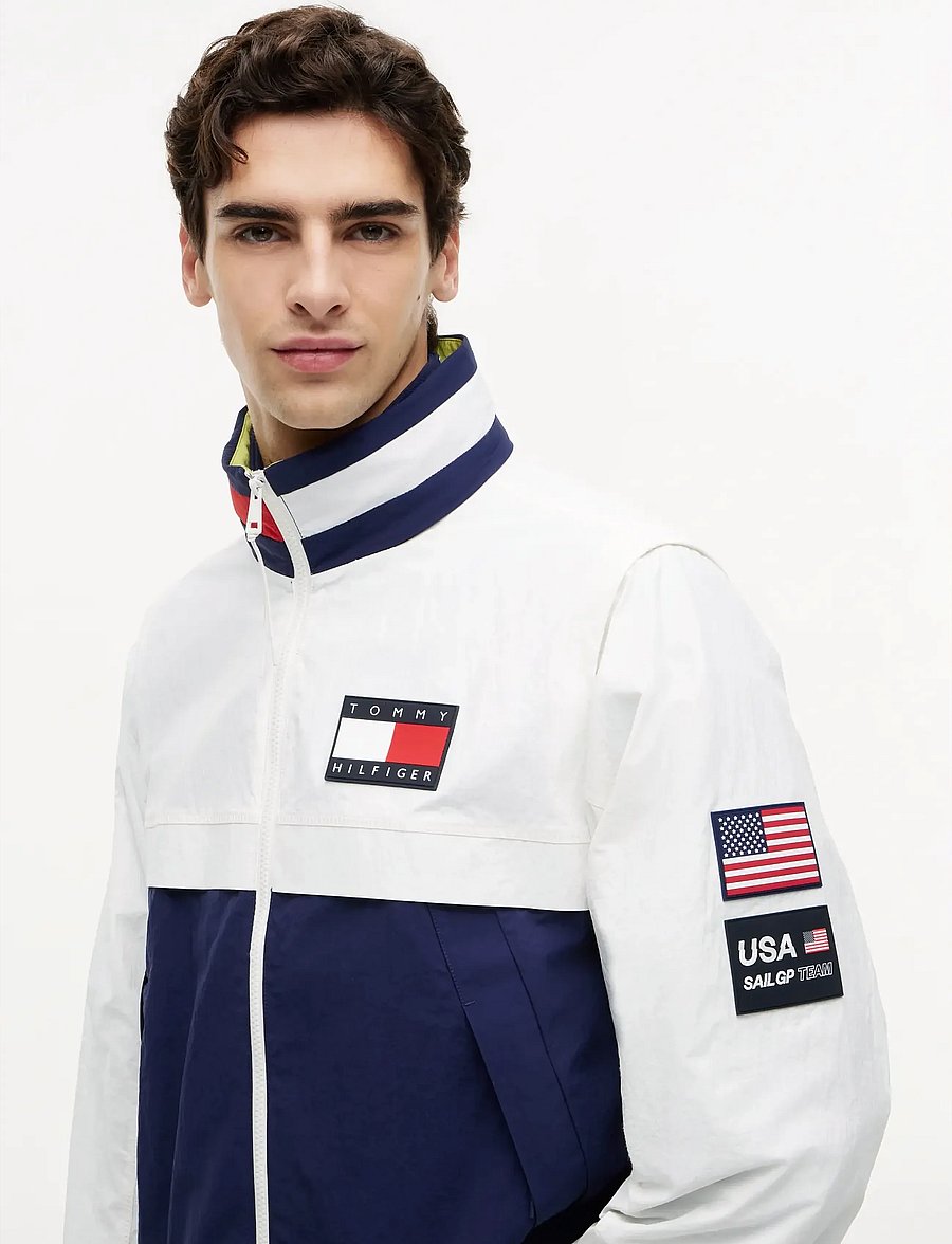 Tommy Hilfiger - US SAILGP COLORBLOCK REGATTA JKT - frühlingsjacken - ecru yale navy - 2