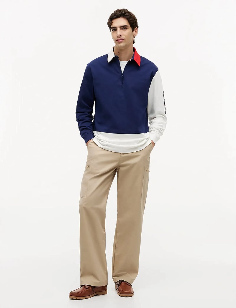 Tommy Hilfiger - US SAILGP COLORBLOCK RUGBY - långärmade pikéer - yale navy ecru - 1