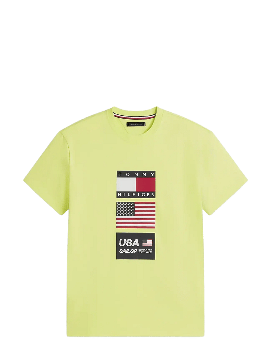 Tommy Hilfiger - US SAILGP SAILING FLAG TEE - kurzärmelig - citra lime - 0