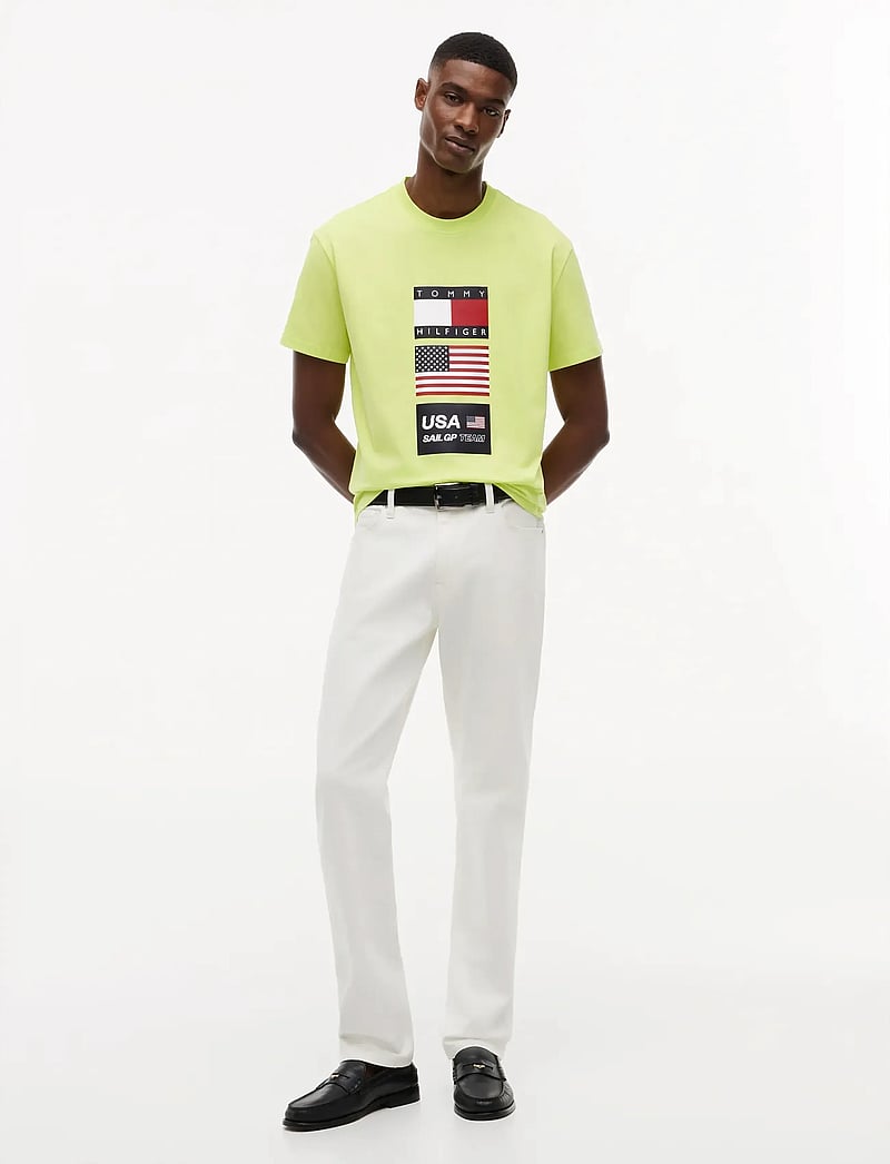 Tommy Hilfiger - US SAILGP SAILING FLAG TEE - kortærmede t-shirts - citra lime - 2