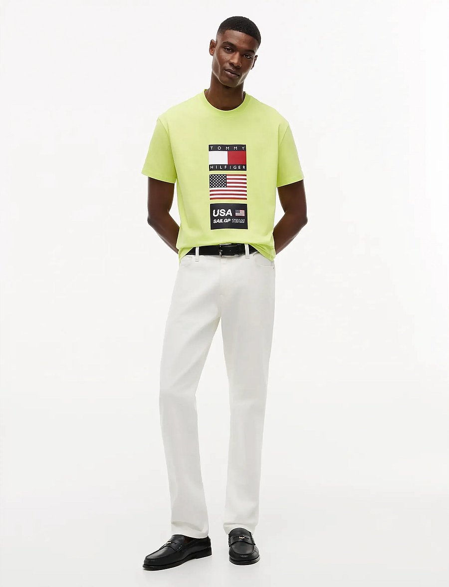 Tommy Hilfiger - US SAILGP SAILING FLAG TEE - kurzärmelig - citra lime - 2