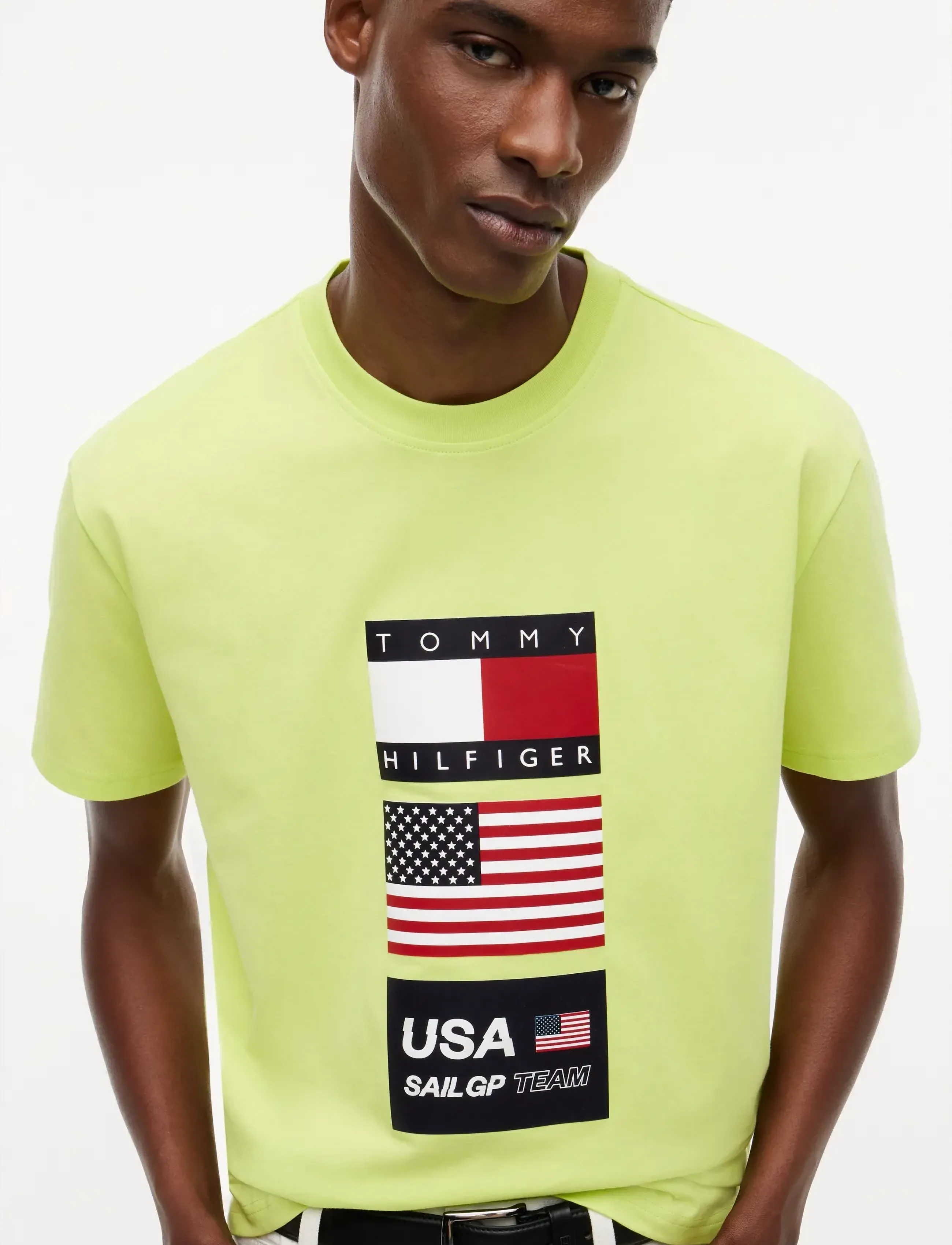 Tommy Hilfiger - US SAILGP SAILING FLAG TEE - short-sleeved t-shirts - citra lime - 3