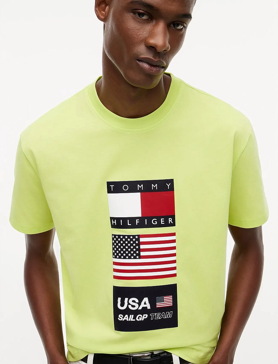 Tommy Hilfiger - US SAILGP SAILING FLAG TEE - kurzärmelig - citra lime - 3