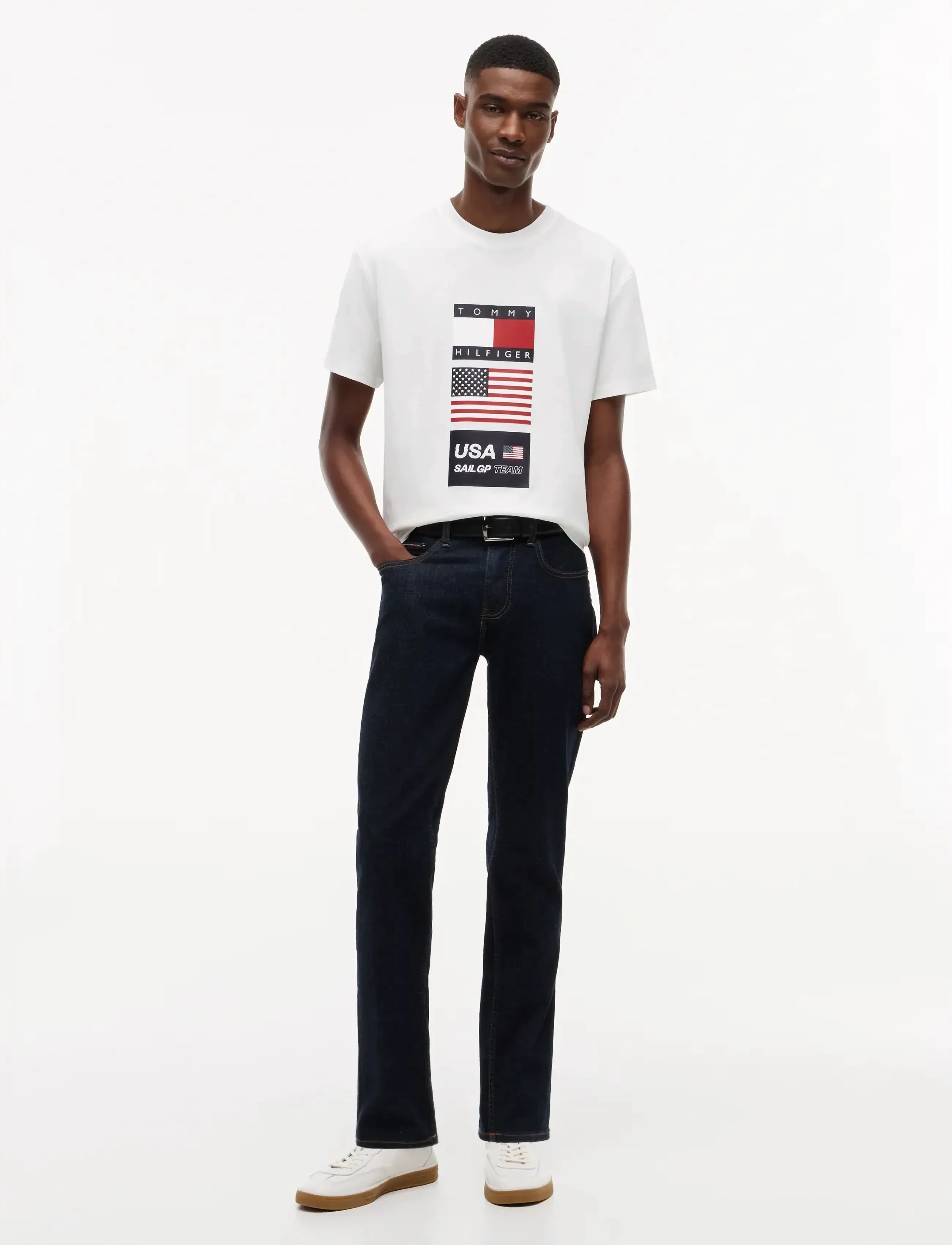 Tommy Hilfiger - US SAILGP SAILING FLAG TEE - kortærmede t-shirts - ecru - 3