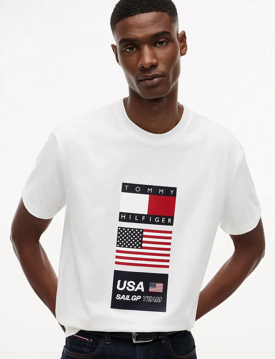 Tommy Hilfiger - US SAILGP SAILING FLAG TEE - t-shirts à manches courtes - ecru - 4