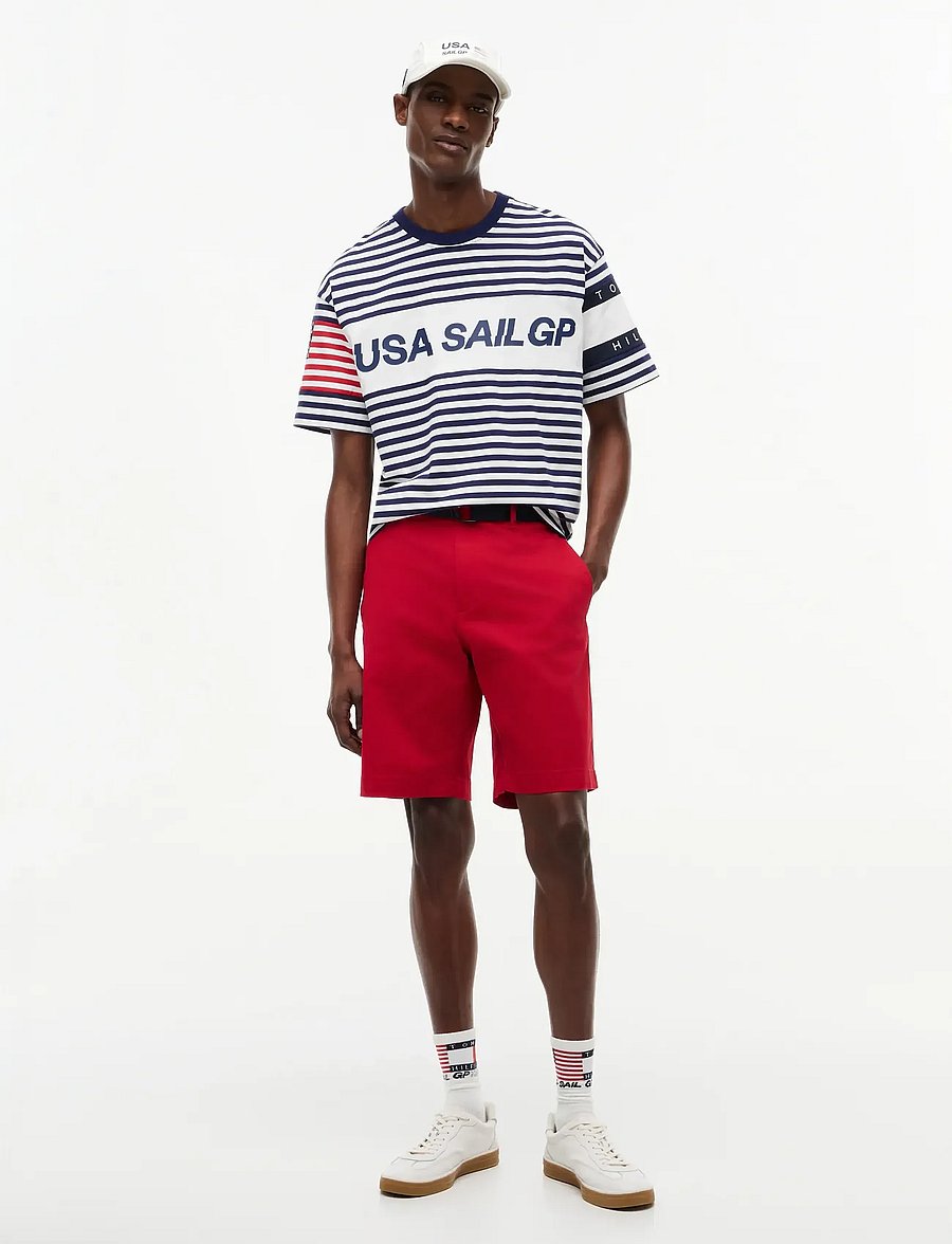 Tommy Hilfiger - US SAILGP MARINE STRIPE TEE - kurzärmelig - ecru yale navy - 2