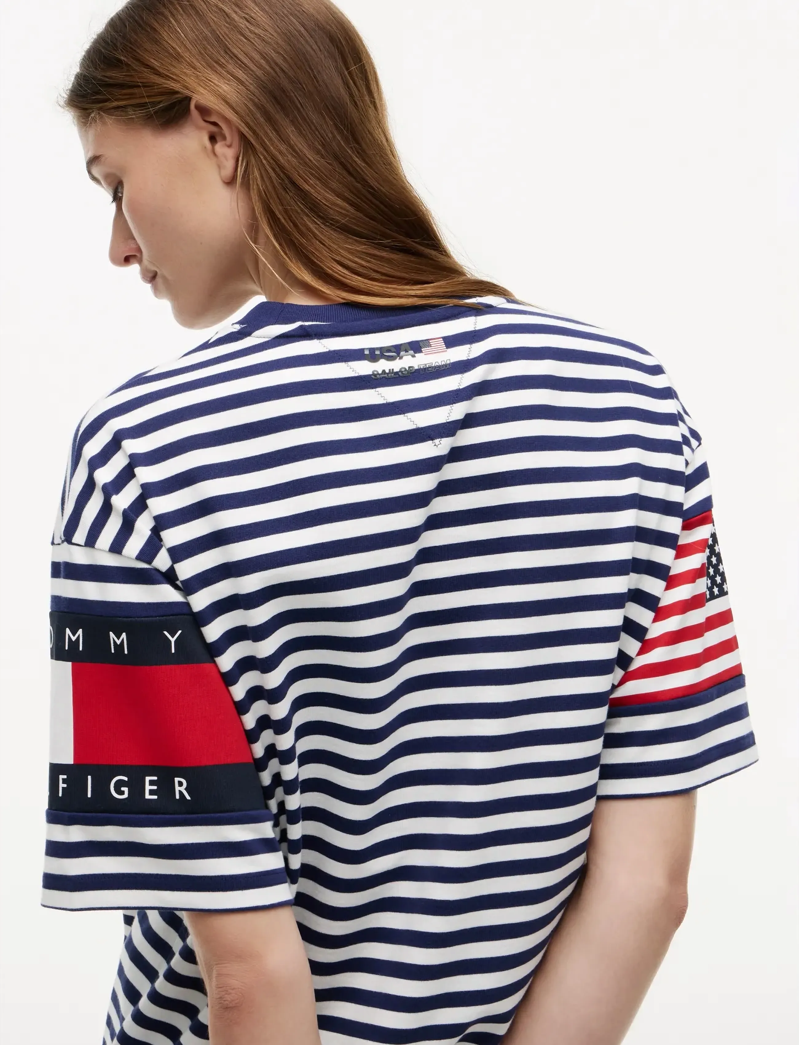 TOMMY HILFIGER Us Sailgp Marine Stripe Tee t-shirts - bas herr – bild 5