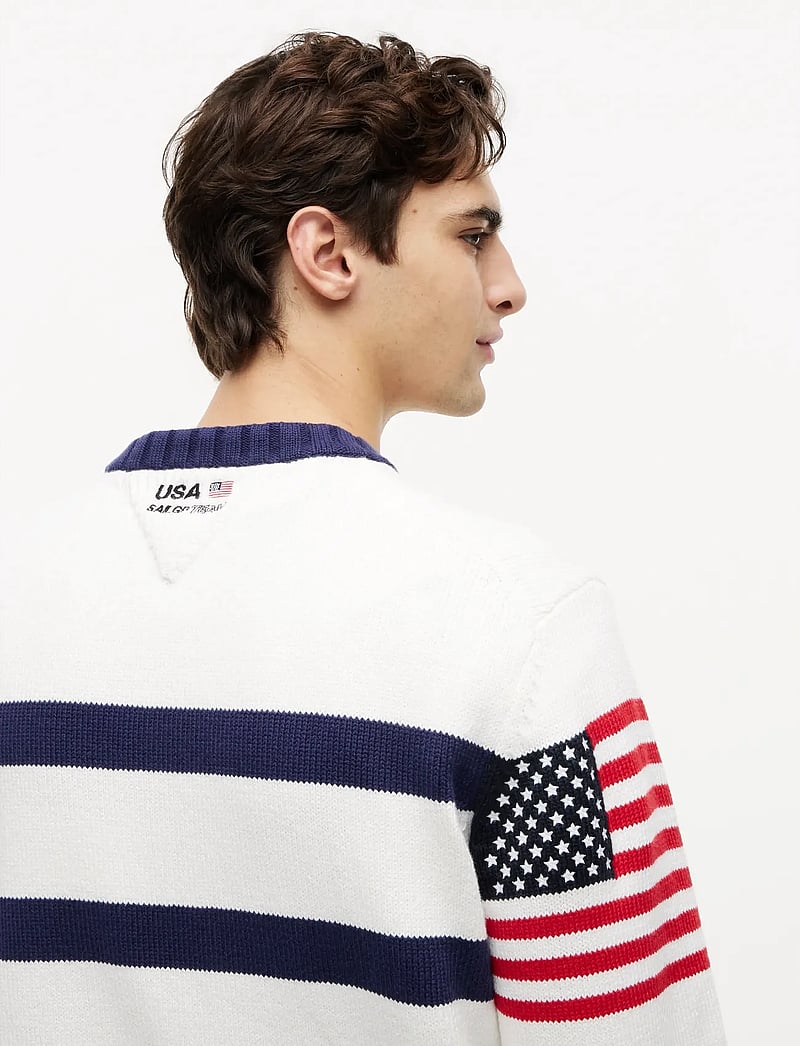 Tommy Hilfiger - US SAILGP MARINE STRIPE CREWNECK - Ümmarguse kaelusega kudumid - ecru yale navy - 2