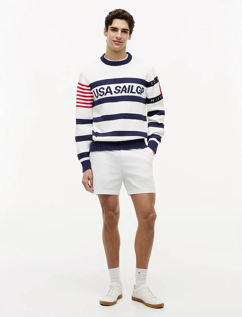 Tommy Hilfiger - US SAILGP MARINE STRIPE CREWNECK - Ümmarguse kaelusega kudumid - ecru yale navy - 3