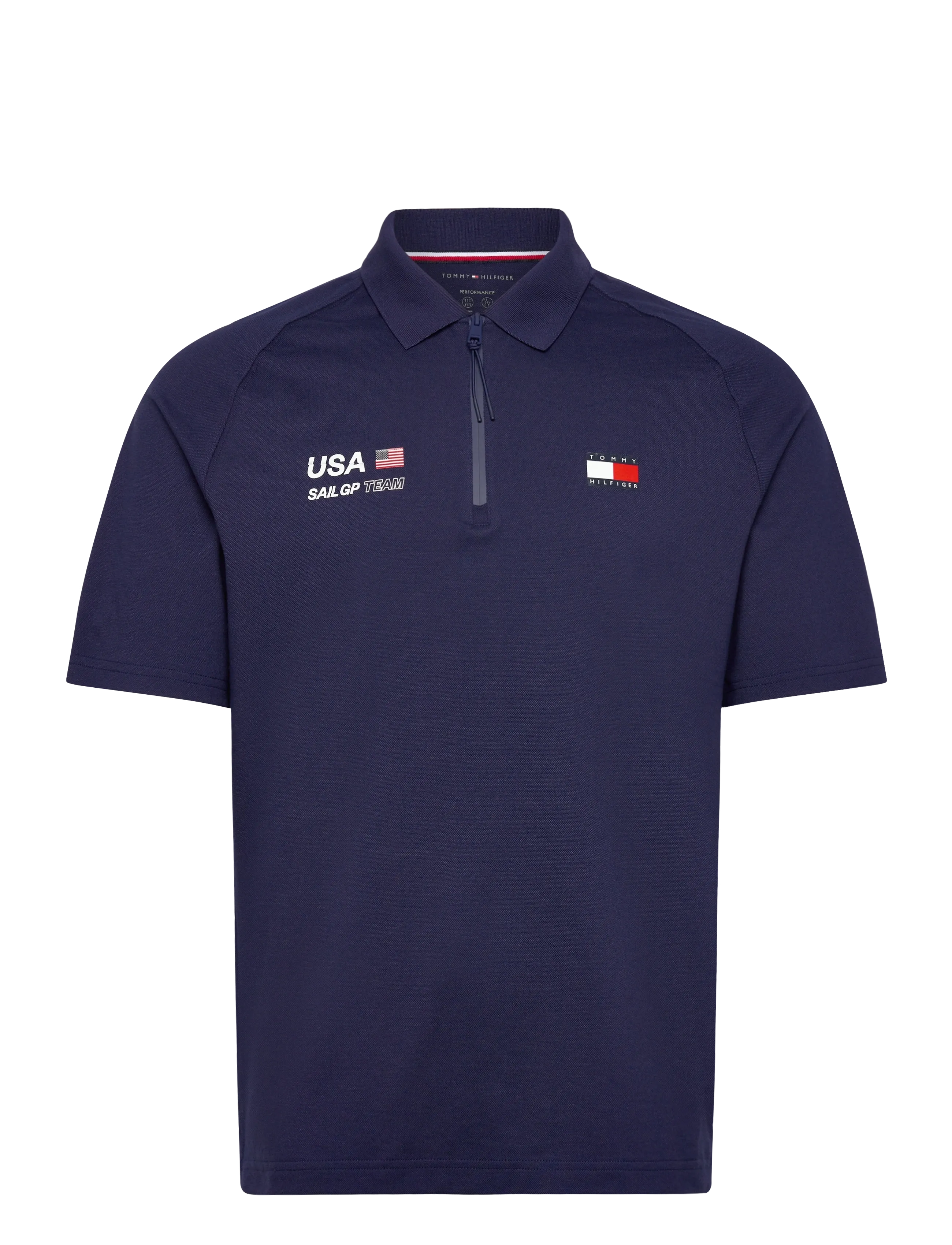Tommy Hilfiger Us Sailgp Pique Performance Polo, M, Navy, Sport Polos > Sport Short-sleeved Polos, Herre