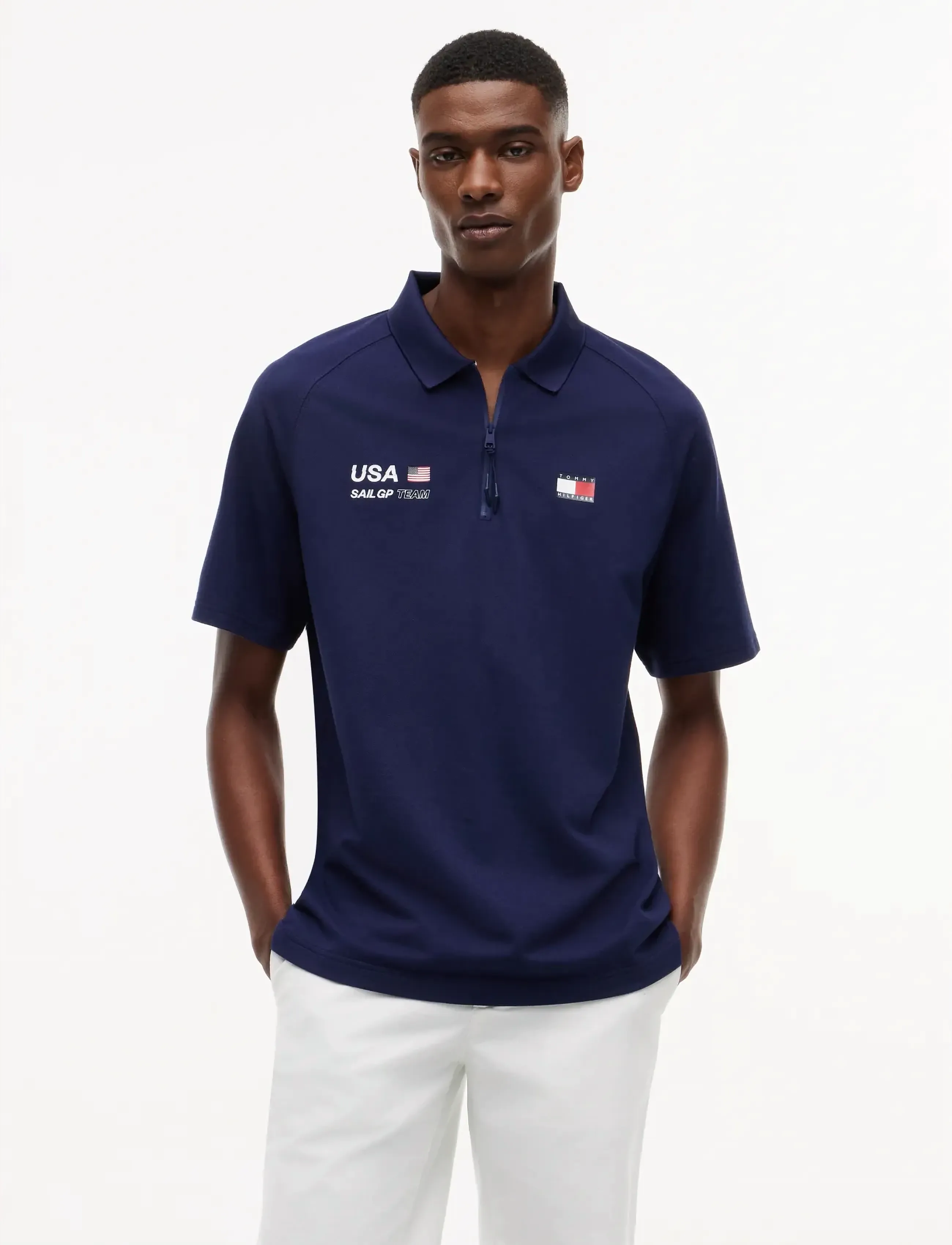 Tommy Hilfiger - US SAILGP PIQUE PERFORMANCE POLO - piqueskjorter - yale navy - 2