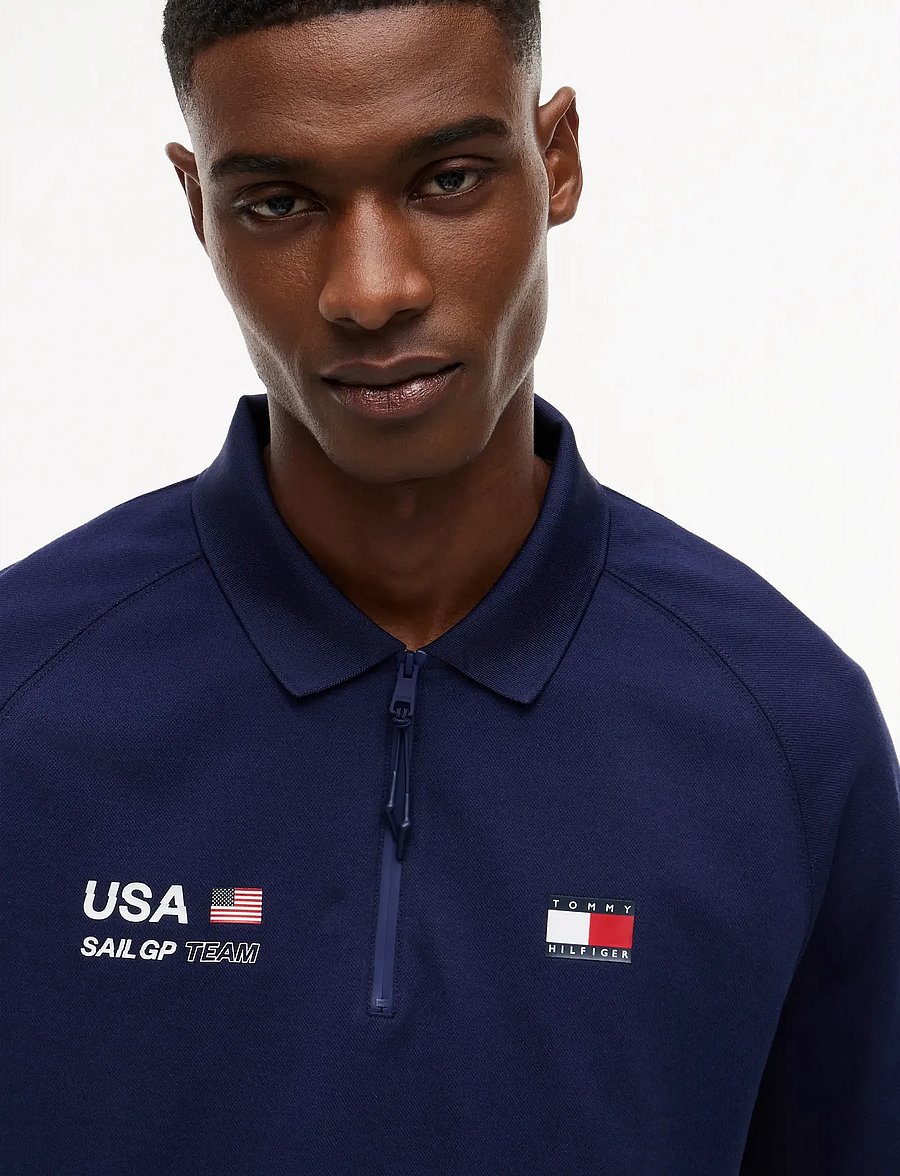 Tommy Hilfiger - US SAILGP PIQUE PERFORMANCE POLO - toppe & t-shirts - yale navy - 4