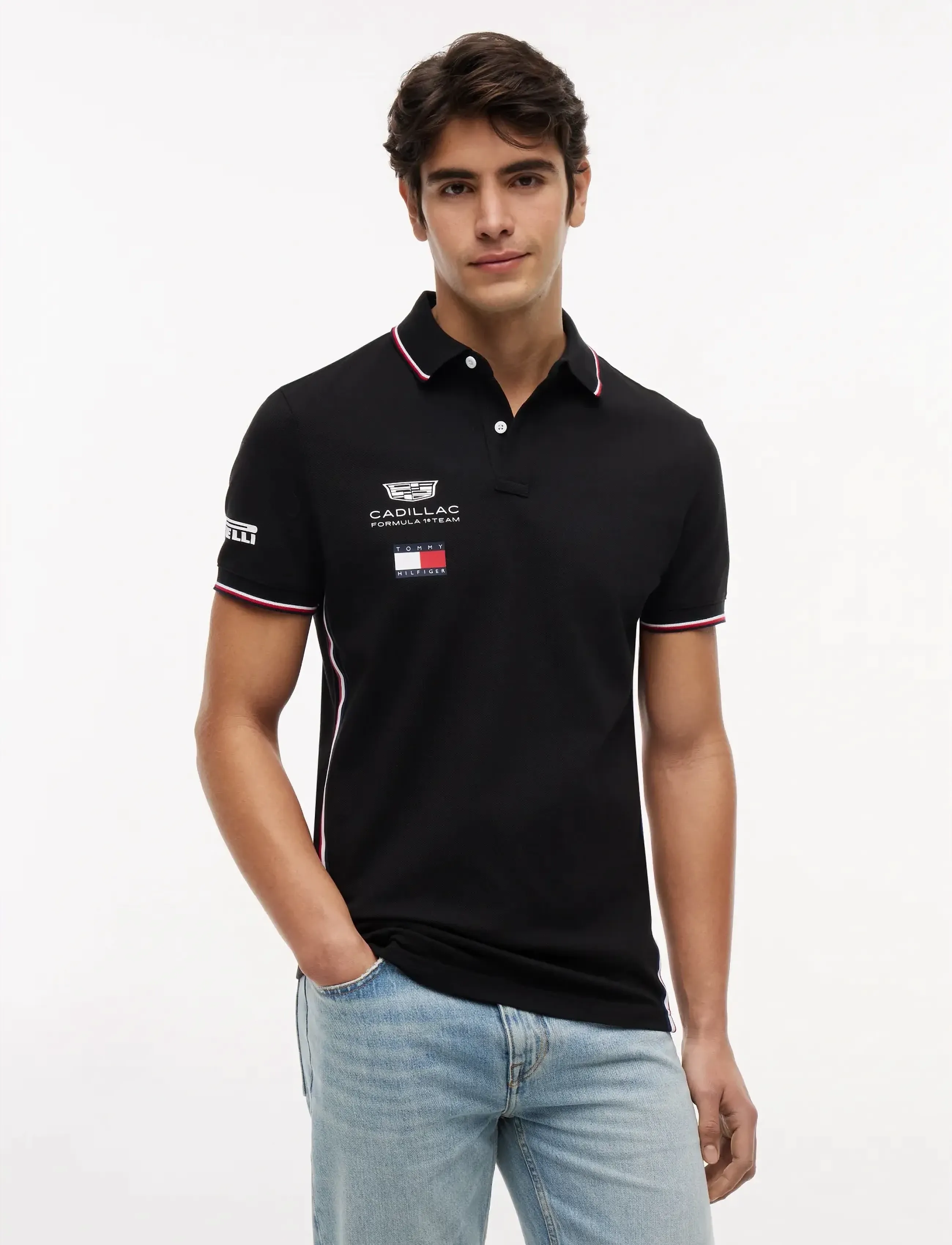 Tommy Hilfiger - TH X CF1 REPLICA POLO - oberteile & t-shirts - black - 3