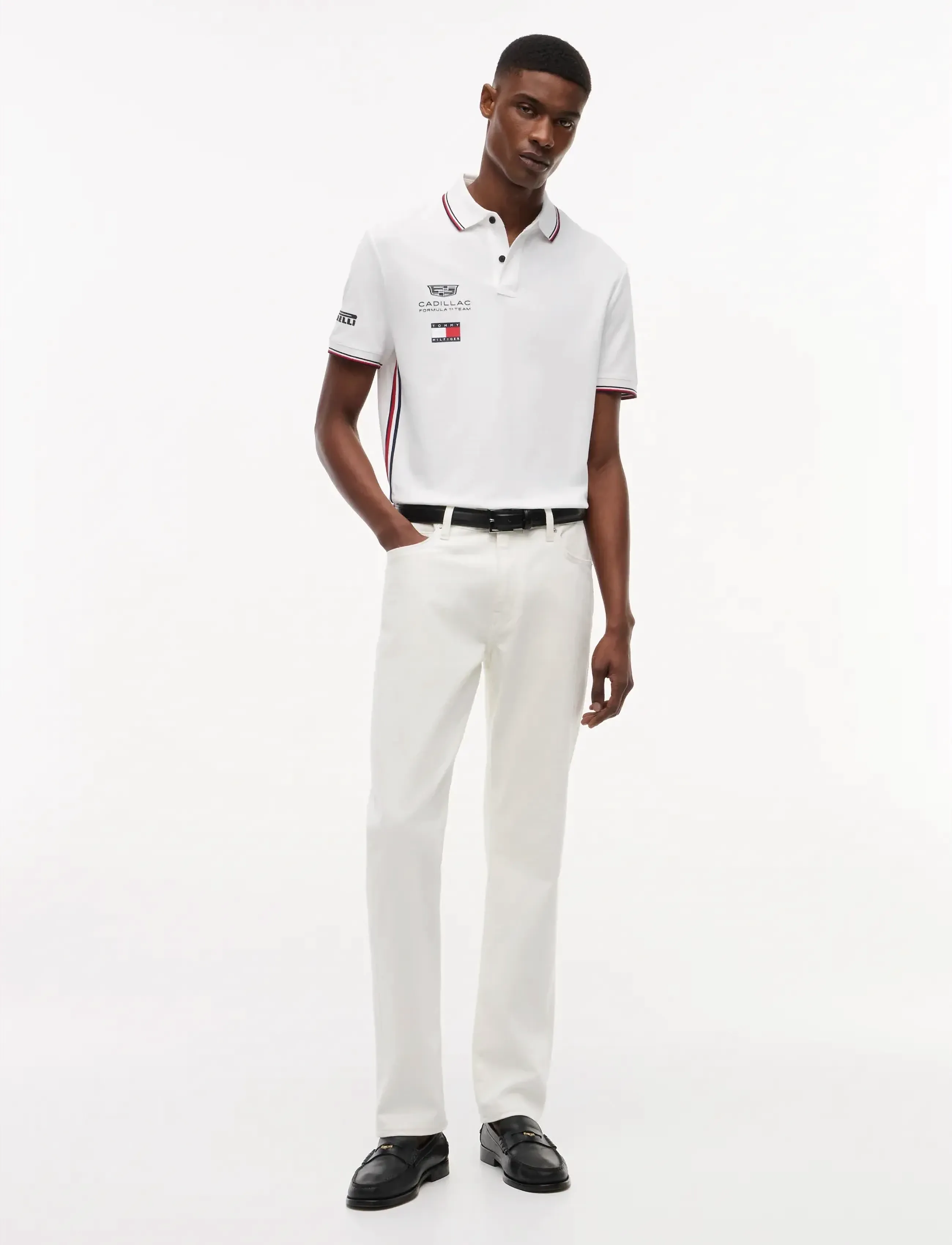 Tommy Hilfiger - TH X CF1 REPLICA POLO - oberteile & t-shirts - white - 4